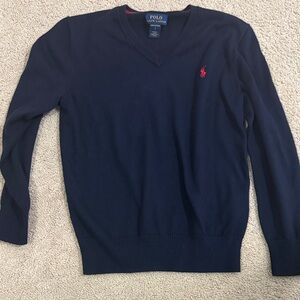 Polo Ralph Lauren Kids Navy V-Neck Sweater size 7